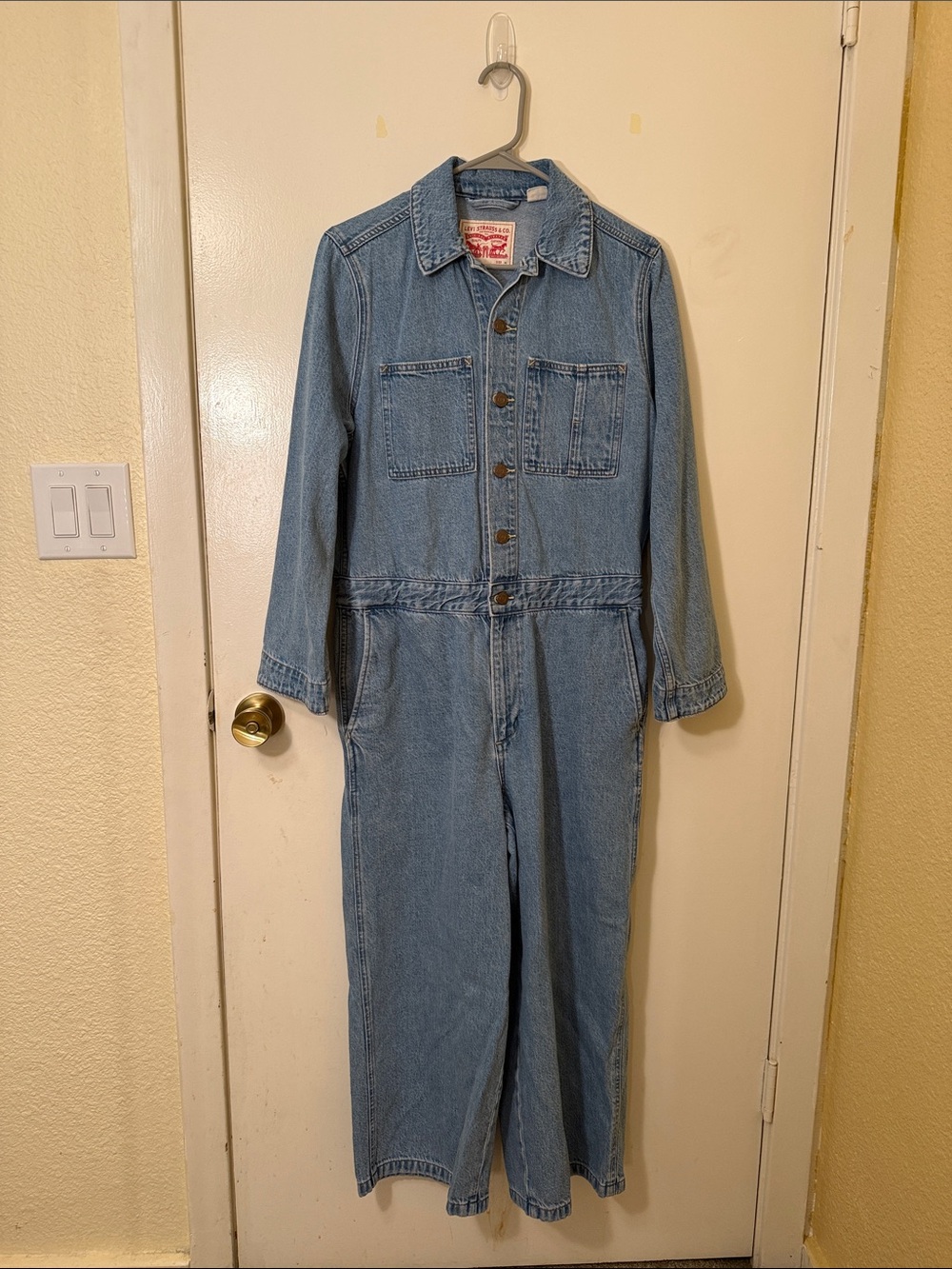 Levi’s Light Wash Denim Coverall Jumpsuit